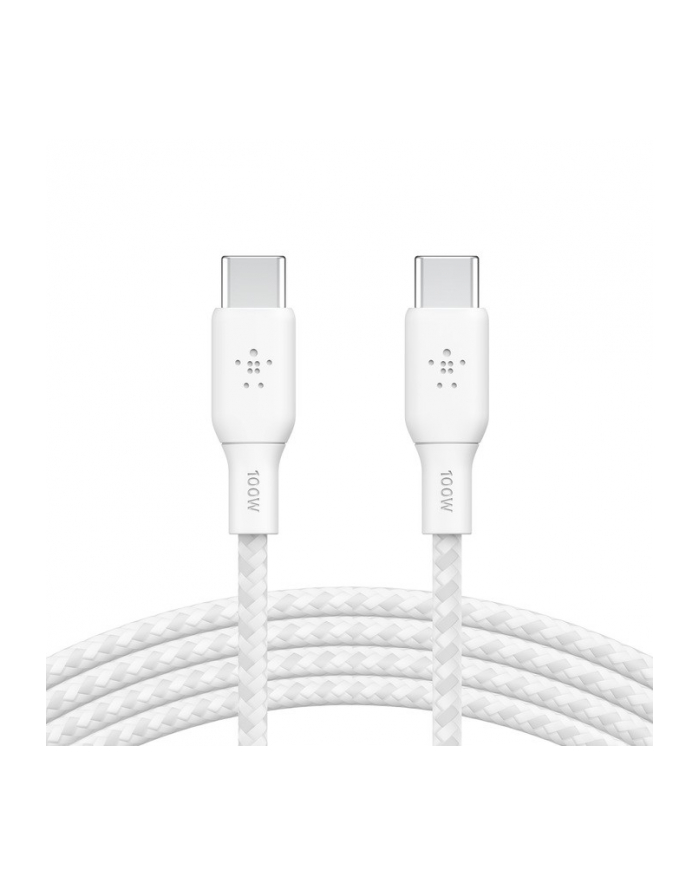 belkin Kabel w oplocie USB-C do USB-C 100W 2m biały główny