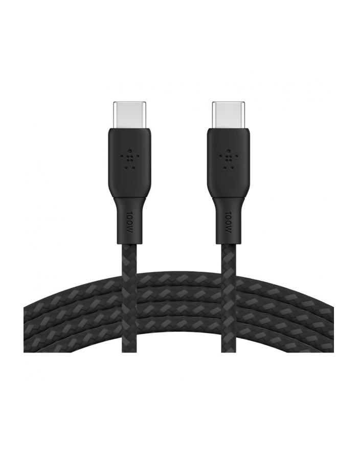 belkin Kabel w oplocie USB-C do USB-C 100W 3m czarny główny