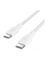 belkin Kabel w oplocie USB-C do USB-C 100W 3m biały - nr 10