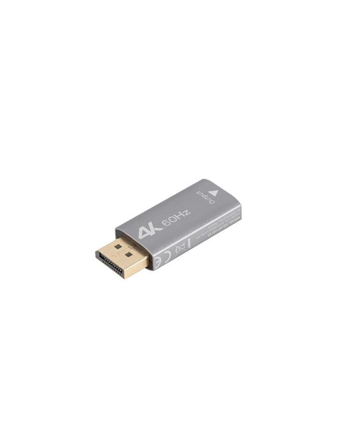 Adapter Lanberg Displayport (M) -> HDMI (F) 4K srebrny główny