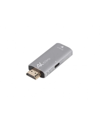 Adapter Lanberg HDMI (M) -> Displayport (F) 4K srebrny nr 1