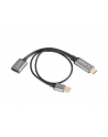 Kabel adapter Lanberg HDMI (M) -> Displayport (F) 4K na kablu 20cm srebrny - nr 3