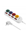 Listwa zasilająca Maclean MCE508 W przedłużacz 4 gniazda + USB A / C, z włącznikami, 250VAC/10A, 1,5m, biała - nr 1
