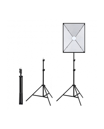 Puluz Zestaw studyjny Softbox LED 50x70cm, statyw, żarówka LED 1 szt PU5070(wersja europejska)