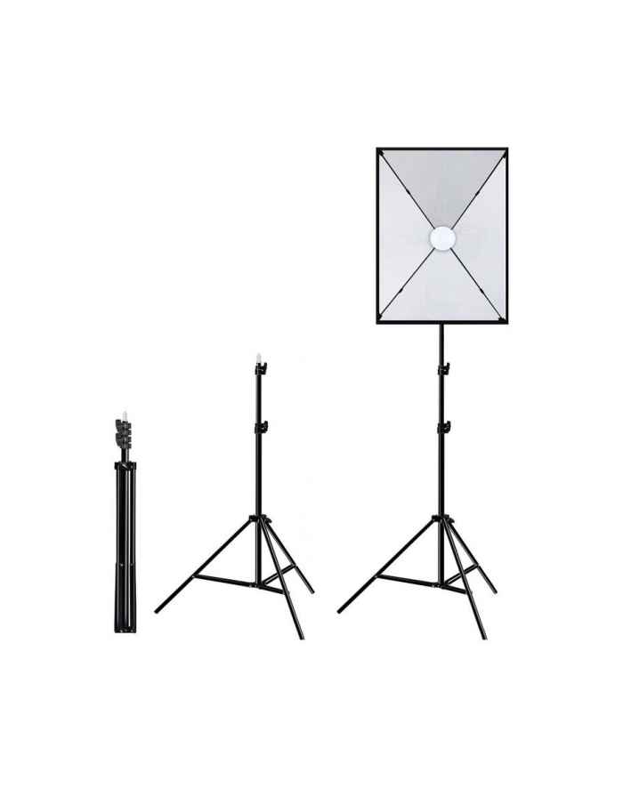 Puluz Zestaw studyjny Softbox LED 50x70cm, statyw, żarówka LED 1 szt PU5070(wersja europejska) główny