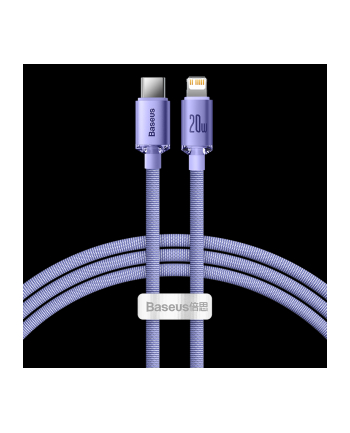 Baseus lightning - USB-C Crystal Shine, 20W, PD, 1.2m (fioletowy)