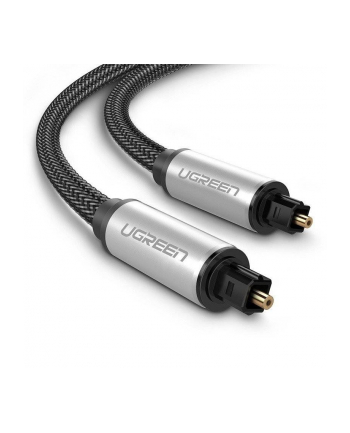 Ugreen optyczny Toslink Audio, aluminiowy z oplotem, 1.5m szary