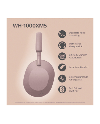Sony WH-1000XM5 różowe nr 2