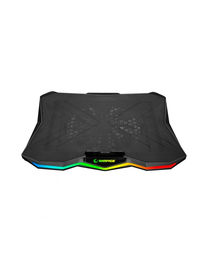Rampage AD-RC8 SHOWY Rampage Showy - Podstawka chłodząca pod laptop 15-17'', RGB, regulowana główny