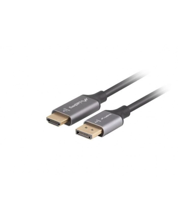 Kabel adapter Lanberg Displayport (M) -> HDMI (M) 1M 4K czarno-srebrny