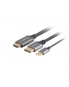 Kabel adapter Lanberg HDMI (M) -> Displayport (M) 1M 4K czarny - nr 1