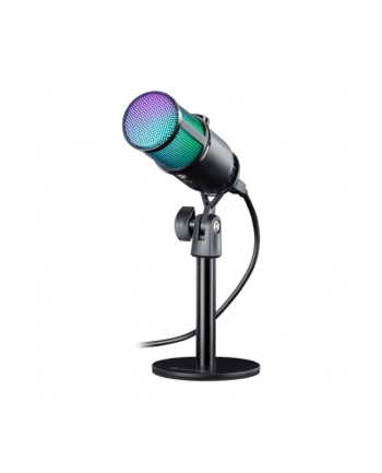 Mikrofon przewodowy Defender GLOW GMC 400 ze statywem STREAM strumieniowy RGB USB nr 1