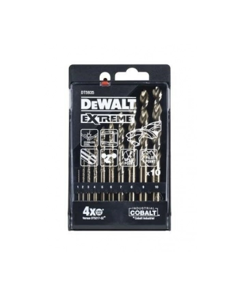 dewalt zestaw wierteł hss-g cobalt extreme 1-10mm 10szt nr 1