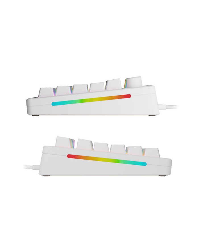Glorious GMMK 3U 75% Custom Klawiatura do gier - Fabrycznie złożona, ANSI (USA), przełączniki Fox HE, biała główny