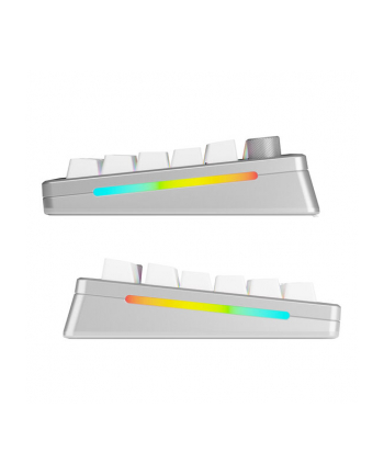 Glorious GMMK 3 Pro HE Bezprzewodowa klawiatura do gier 75% niestandardowa klawiatura do gier - wstępnie złożona, ANSI (USA), przełączniki Fox HE, srebrna