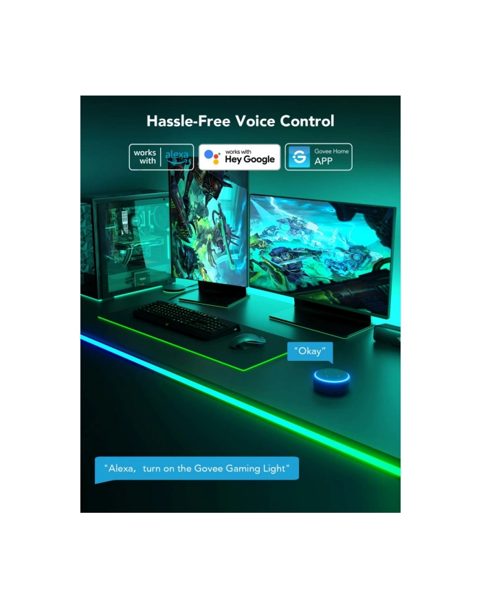 Govee H61C3 Neon Gaming Table Light | Taśma LED | oświetlenie biurka, RGBIC główny