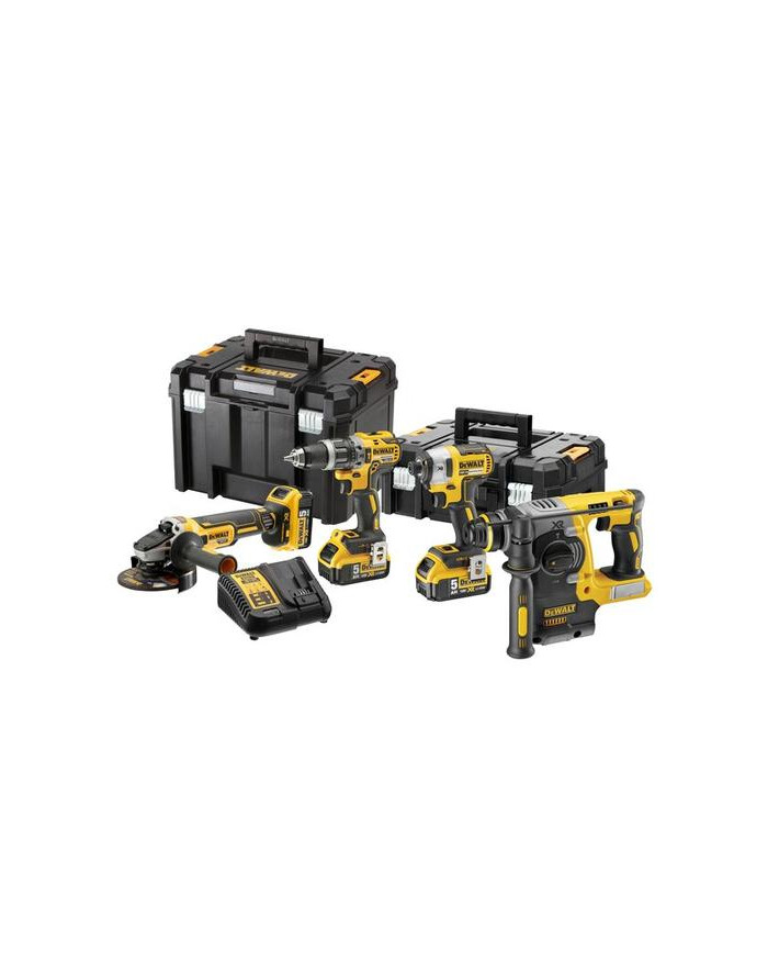 dewalt 18v xr kit tstak (dcg405, dch273, dcd796, dcf887) główny