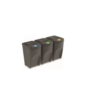 prosperplast KED-EN KOSZ NA ŚMIECI SORTIBOX 35L SET 3 - SZARY KAMIENNY nr 1
