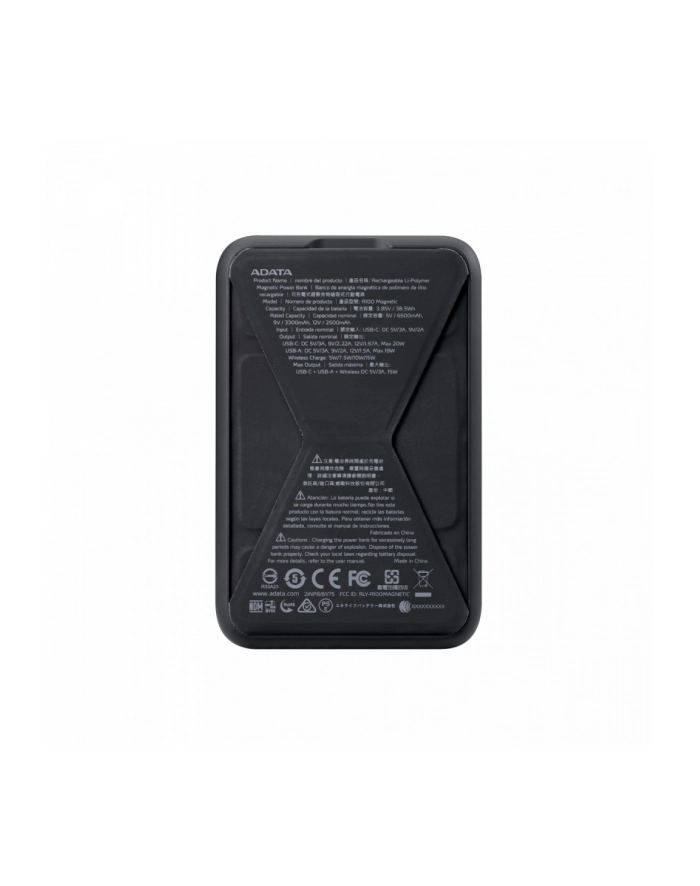 POWER BANK USB 10000MAH BLACK/PR100-12BK ADATA główny