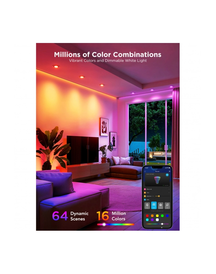 Govee H600D GU10 Light bulb 2-pack | Inteligentna żarówka RGBWW | 400 lm, Wi-Fi, Bluetooth główny
