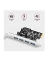 axagon PC(wersja europejska)-430RS Kontroler PCIe 4x port USB 3.2 GEN 1, UASP, chipset  Renesas, 15-pin SATA zasilacz - nr 17
