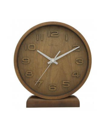 NeXtime Wood Wood Small 22,5 cm, szary 5192 GS