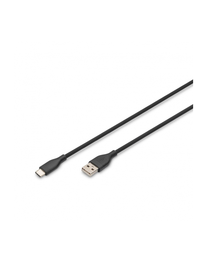 digitus Kabel zasilający silikonowy USB-A - USB-C, USB 2.0 60W, 0,5m Czarny główny