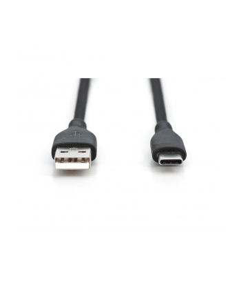 digitus Kabel zasilający silikonowy USB-A - USB-C, USB 2.0 60W, 1m Czarny