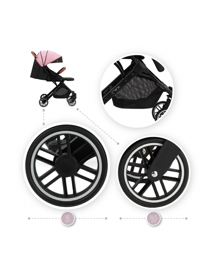 momi Wózek spacerowy ESTELLE różowy główny