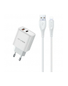 awei Ładowarka sieciowa GaN PD81L 22,5W USB+USB-C + Kabel USB/Lightning - nr 1