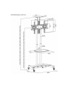 art Mobilny stojak + uchwyt do TV 32-70 cali 45KG S-12 VESA 600x400 - nr 5