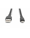 digitus Kabel zasilający silikonowy USB-A - Lightning, USB 2.0 12W, certyfikat MFI, 0,5m Czarny - nr 2