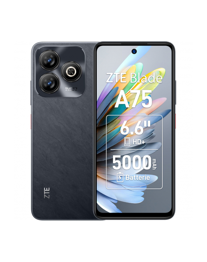zte poland Smartphone ZTE Blade A75 4GB/128GB (Basalt Black) główny