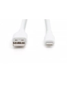 digitus Kabel zasilający silikonowy USB-A - Lightning, USB 2.0 12W, certyfikat MFI, 0,5m Biały - nr 10