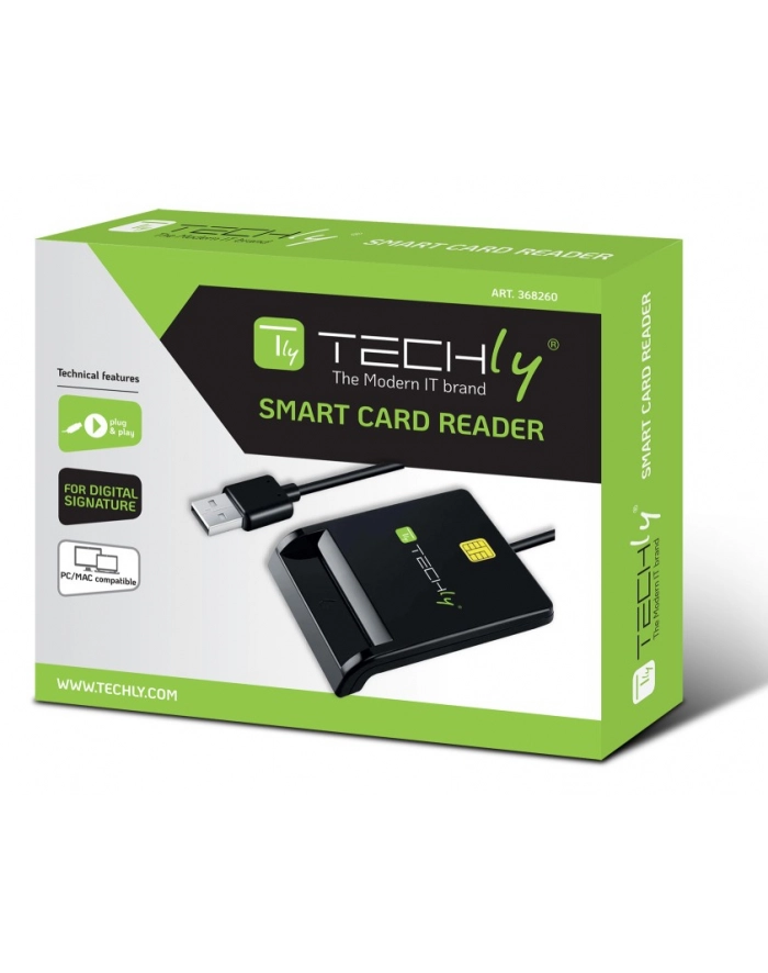 TECHLY Czytnik kart elektronicznych Smart Card USB-A główny