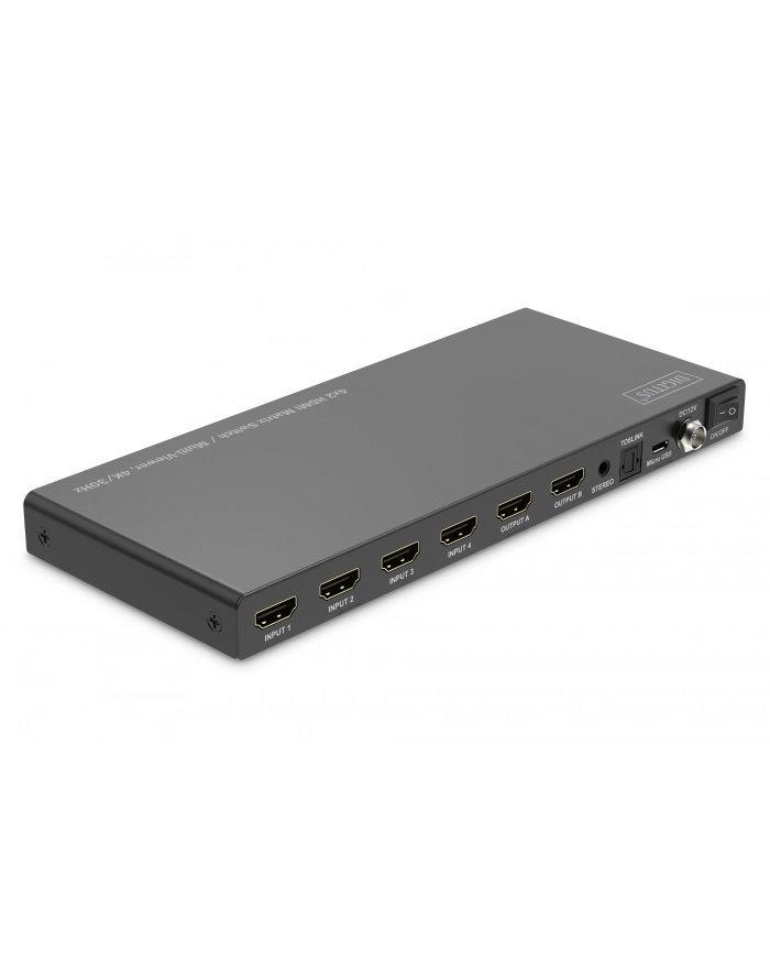DIGITUS 4x2 HDMI Matrix / Multi-Viewer 4K/30Hz SPDIF Stereo RS232 główny