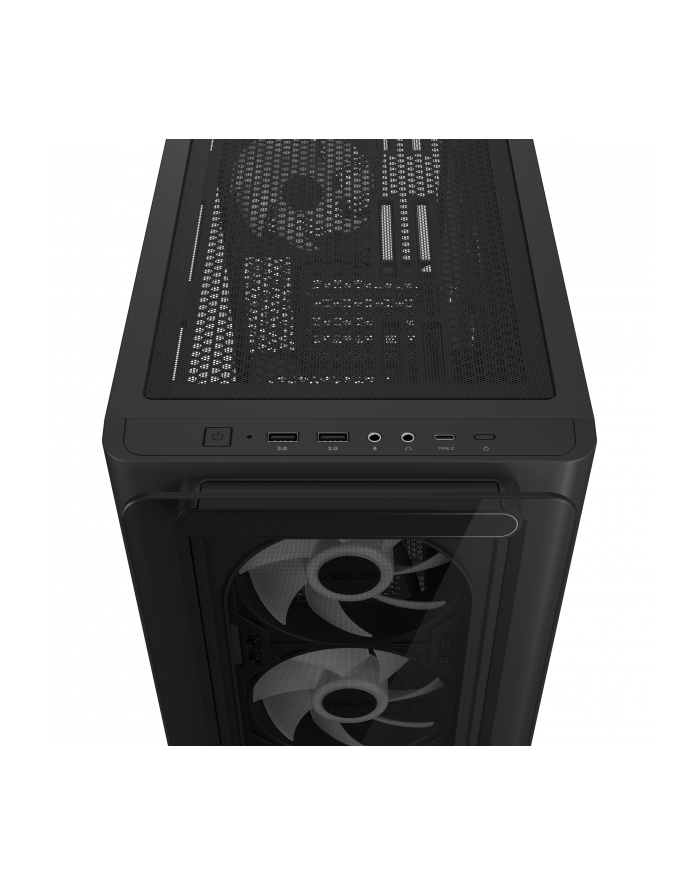 Obudowa Asus A23 PLUS TG ARGB BLACK mATX z oknem bez zasilacza główny