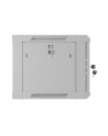 Szafa instalacyjna Lanberg rack wisząca 19'' 6U 600x450 drzwi perforowane szara (flat pack) - nr 4