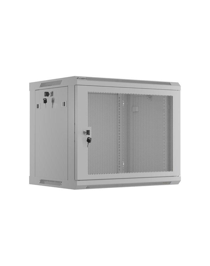 Szafa instalacyjna Lanberg rack wisząca 19'' 9U 600x450 drzwi perforowane szara (flat pack) główny