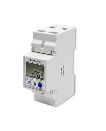 Miernik zużycia energii Qoltec na szynę DIN | jednofazowy elektroniczny licznik | 230V | LCD | Wi-Fi nr 1