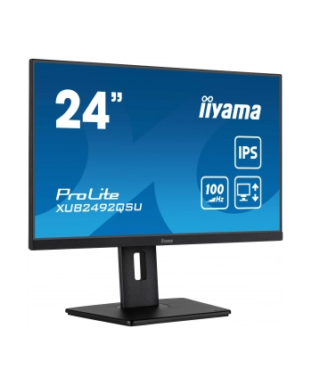 IIYAMA XUB2492QSU-B1 24inch ETE IPS-panel 2560x1440 100Hz QHD 300cd/m2 0.5ms MPRT FreeSync HDMI DP 15cm Height Adj. Stand (P) nr 2