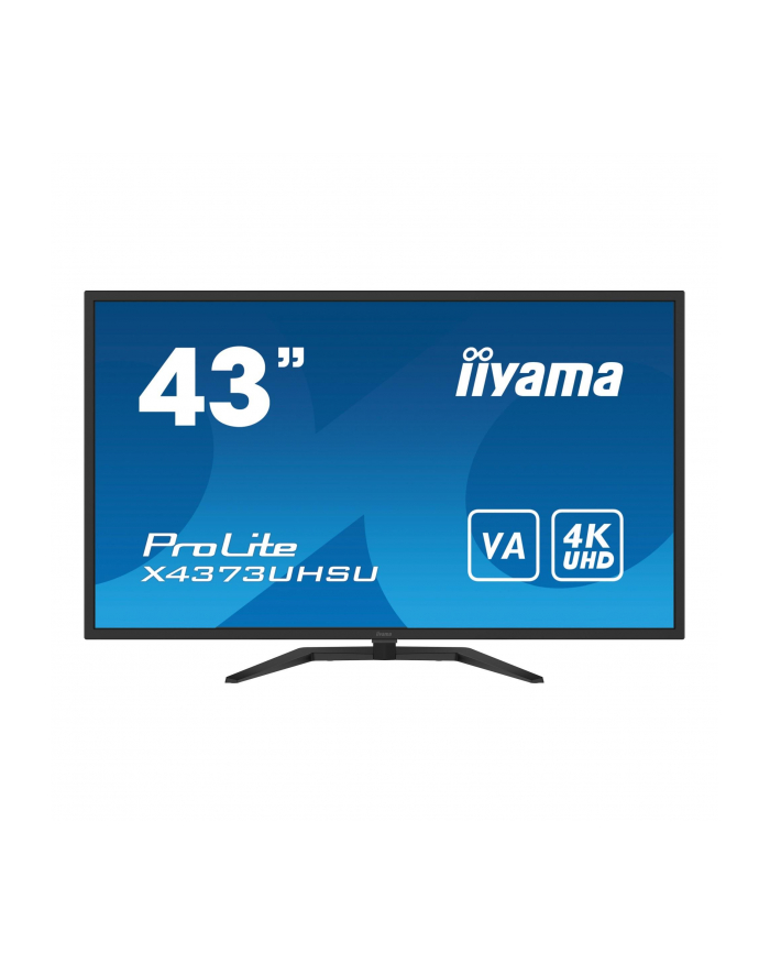 IIYAMA X4373UHSU-B1 43inch UW VA 3840x2160 UHD 400cd/m2 3ms HDR400 2xHDMI DP USB-HUB PBP PIP Remote control Speakers (P) główny