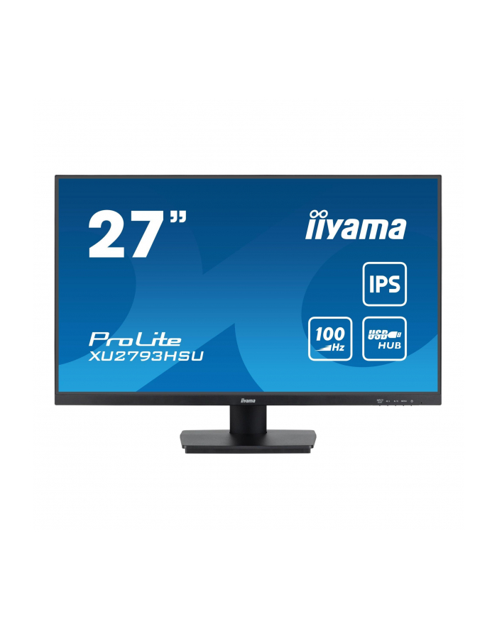 IIYAMA XU2793HSU-B6 27inch ETE IPS-panel FHD 100Hz 250cd/m2 1ms MPRT HDMI DP FreeSync USB-HUB Speakers (P) główny