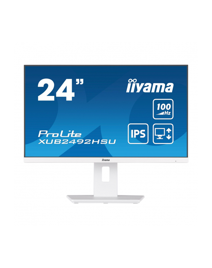 IIYAMA XUB2492HSU-W6 24inch ETE IPS-panel FHD 100Hz 250cd/m2 HDMI White Speakers 15cm Height Adj. Stand Pivot (P) główny
