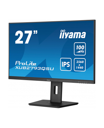 IIYAMA XUB2793QSU-B7 27inch IPS QHD 100Hz 300cd/m2 1ms HDMI DP 2xUSB 3.2 Speakers 15cm Height Adj. Stand (P)