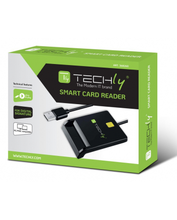 TECHLY Czytnik kart elektronicznych Smart Card USB-A