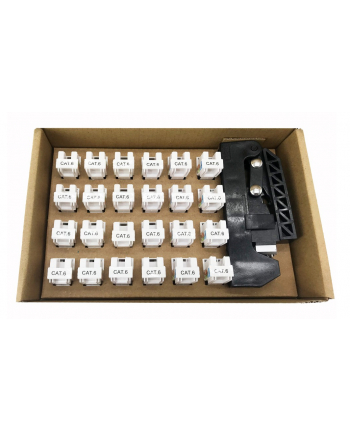 TECHLY Zestaw 24 modułów Keystone Cat6 UTP z narzędziem zaciskowym nr 1
