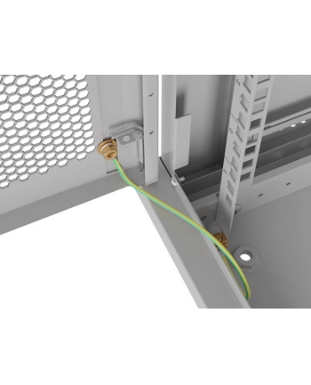 Szafa instalacyjna Lanberg rack wisząca 19'' 4U 600x450 drzwi perforowane szara (flat pack) nr 1