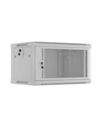 Szafa instalacyjna Lanberg rack wisząca 19'' 6U 600x450 drzwi perforowane szara (flat pack) nr 1