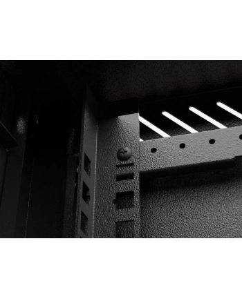Szafa instacyjna Rack Lanberg Wisząca 10'' 4U 300x300 Drzwi Przeszkolone (flat pack) Czarna nr 1